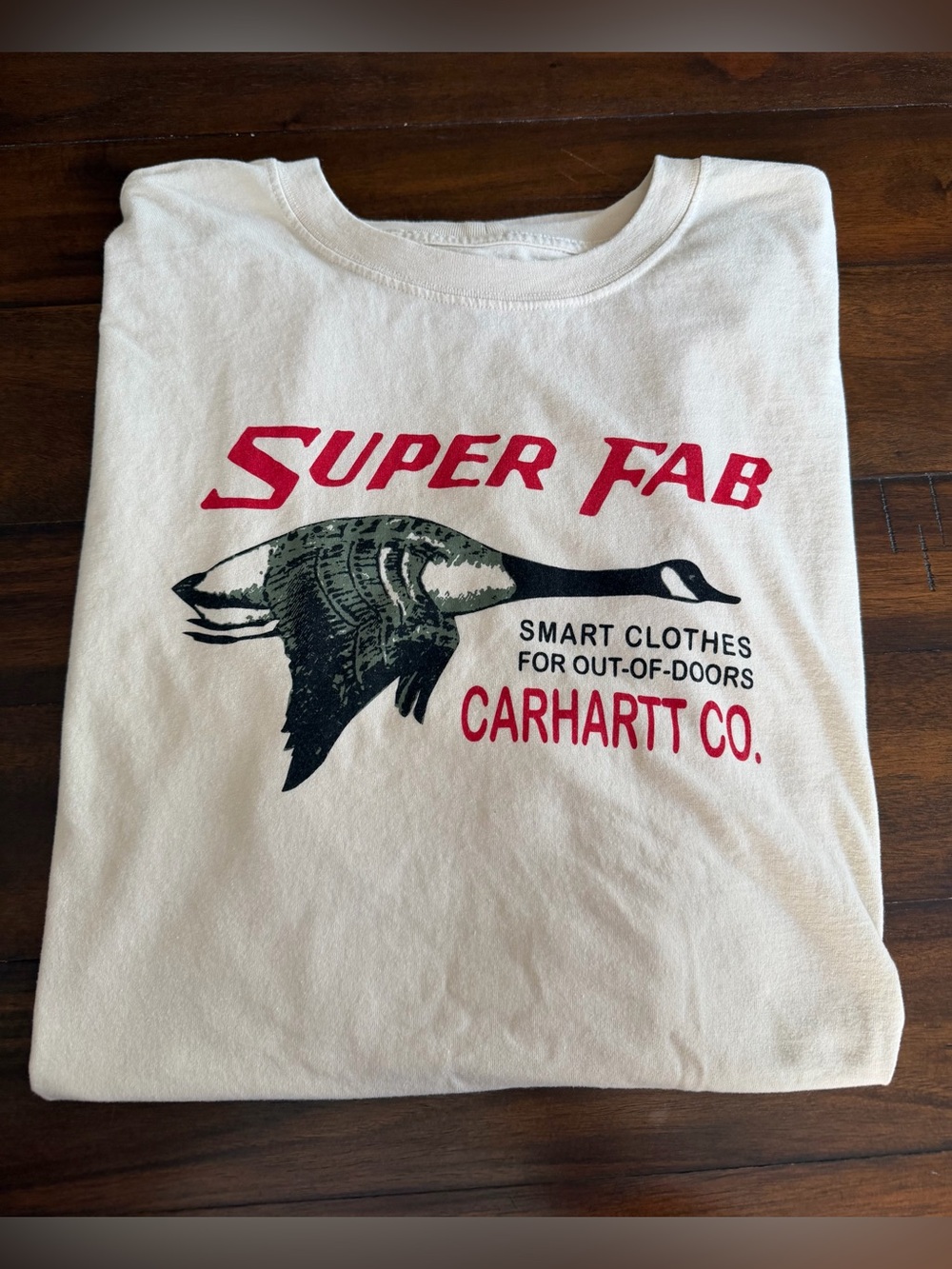 Carhartt Super Fab Graphic Tee Men’s 2XL Relaxed Fit Cream Archive Style Shirt